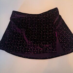 Mondor girl  10-12 figure skating purple sparkle flat box skirt skate